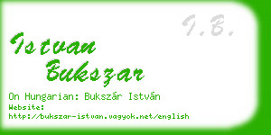 istvan bukszar business card