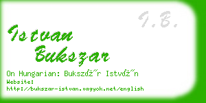 istvan bukszar business card